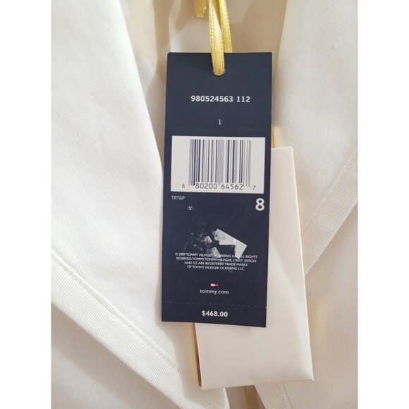 Hilfiger Collection Blazer Sz 8 White Cotton Silk Italy Runway Jacket NWT $468* - Picture 11 of 16